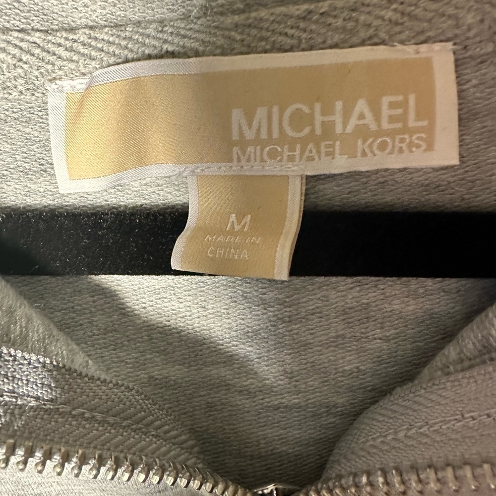 Michael Kors Qaurter Zip up Hoodie Size:Medium Color:Gray (NWOT) - Picture 4 of 7
